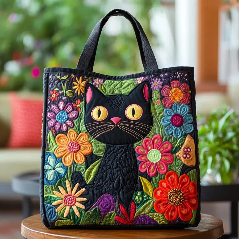 MIA | GEPOLSTERTE SCHULTERTASCHE MIT SCHWARZER KATZE
