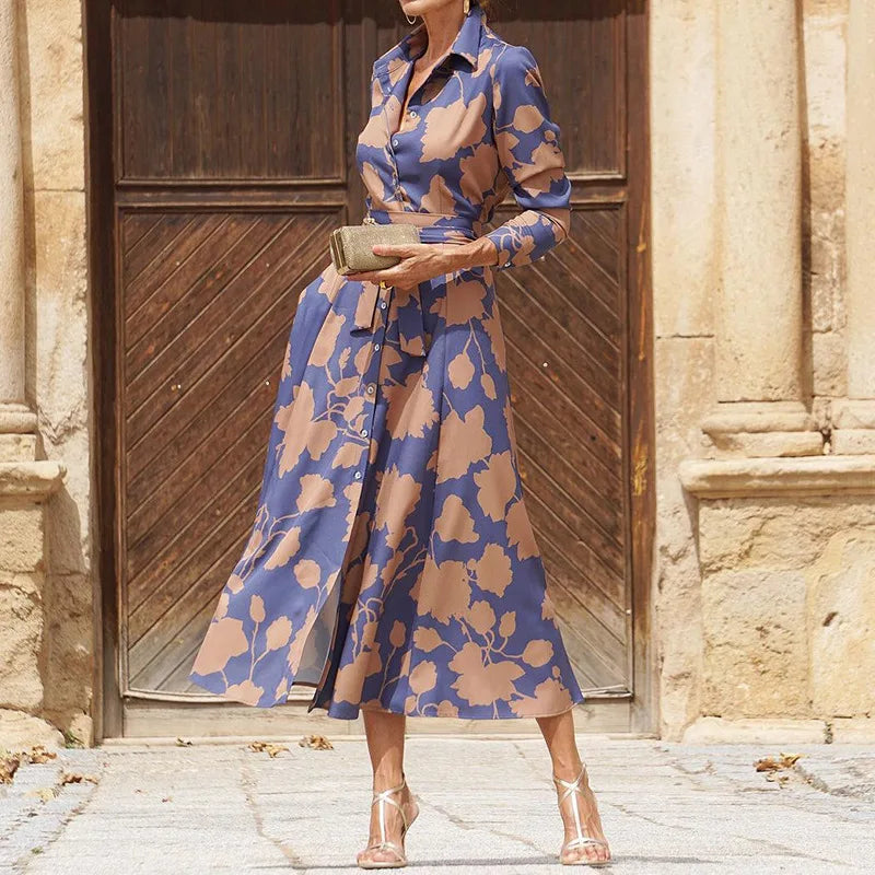 ÉLISE | ELEGANT LONG DRESS WITH LONG SLEEVES