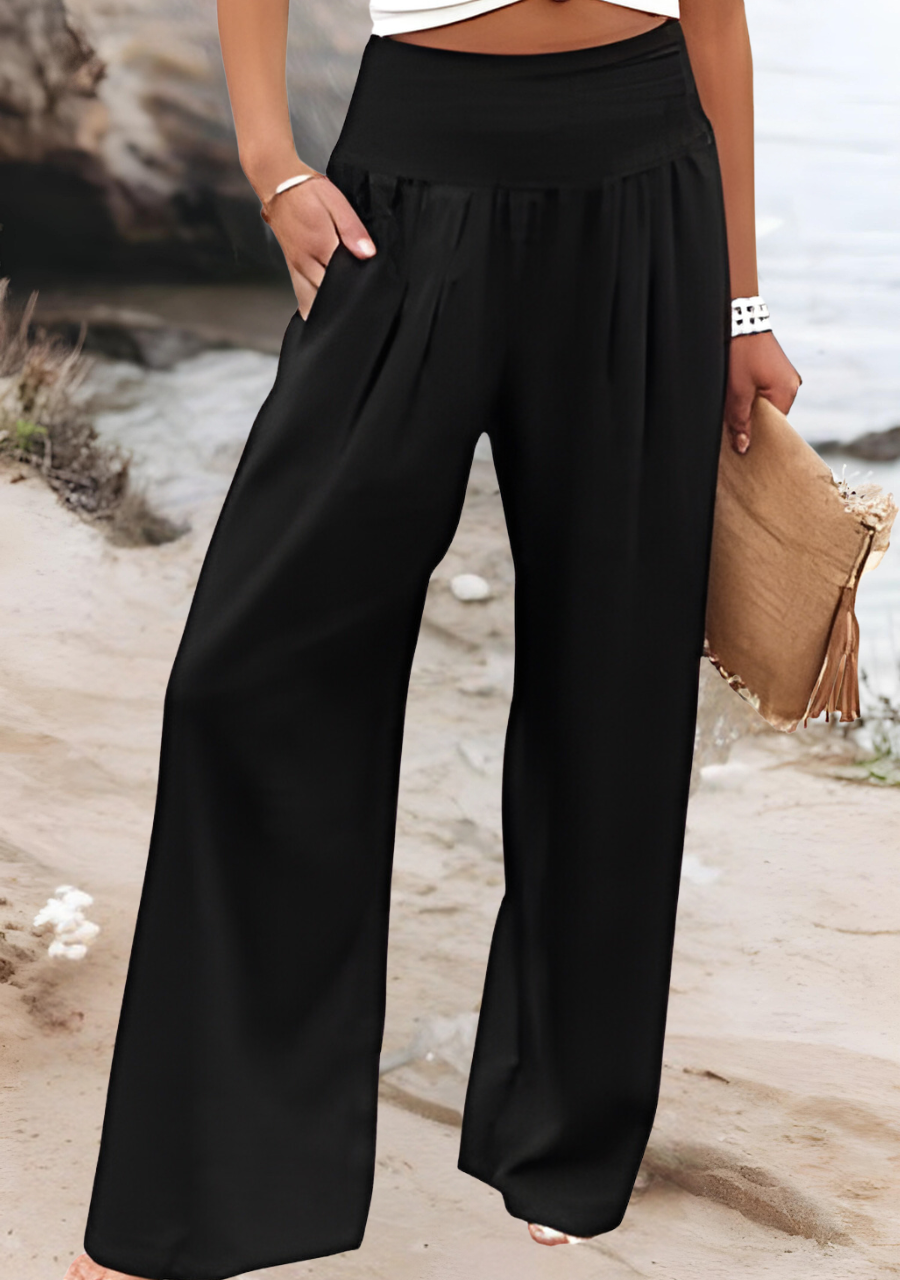DEBORAH | WEITE HOSE MIT GESMOCKTEM BUND