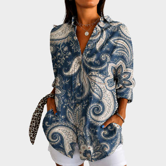 NORA | COASTAL PAISLEY GRACE BLUSE