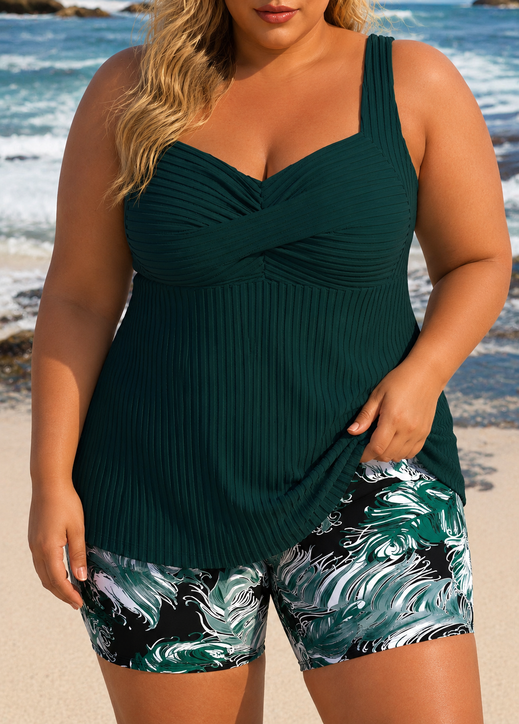 EDITH | ELEGANTES TANKINI-SHORTS-SET IN ÜBERGRÖSSEN