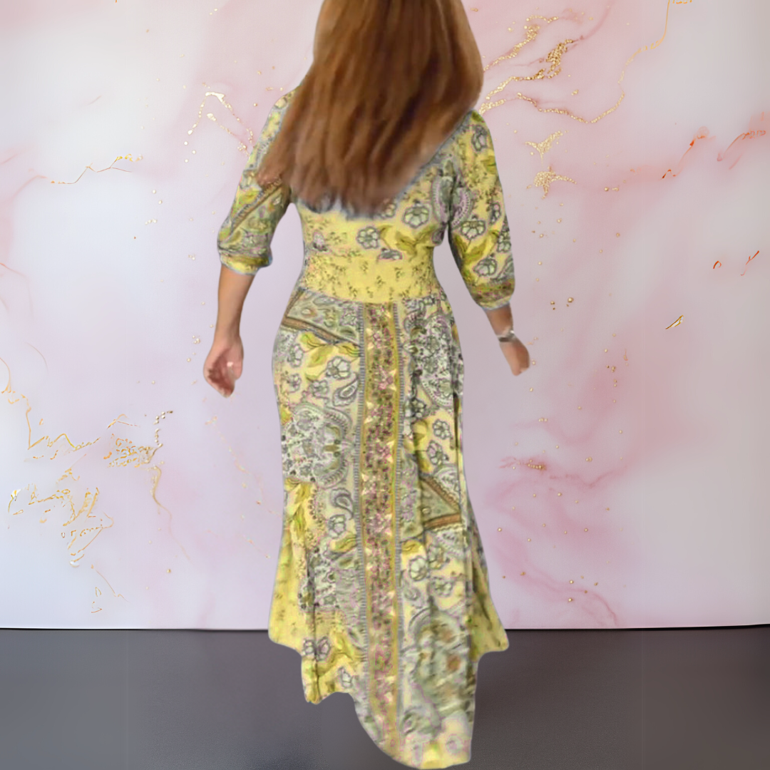 MARGA | ELEGANT SUMMER DRESS WITH V-NECK