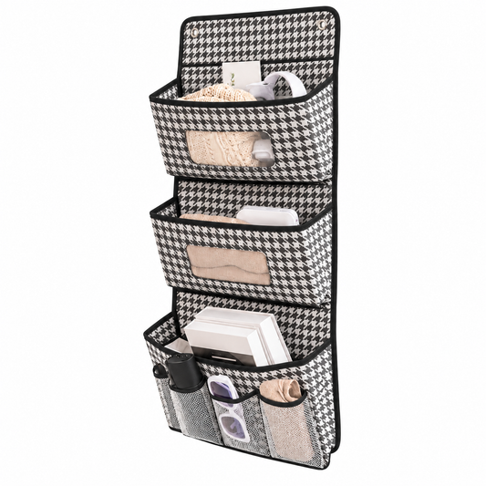 TIDYHAVEN | HÄNGENDER TASCHEN-ORGANIZER MIT HAHNENTRITT-MUSTER