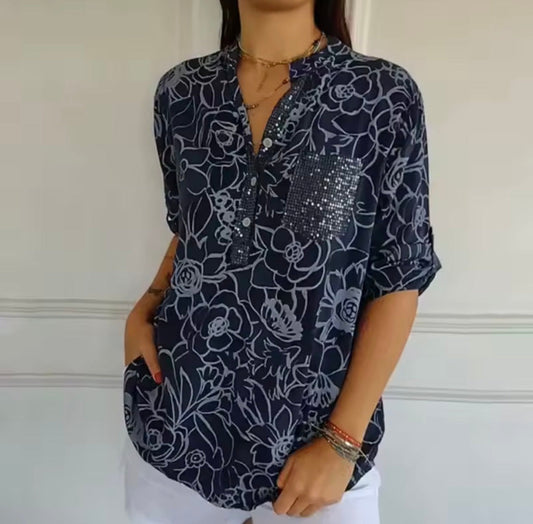 MIRELLA | ELEGANTE BLUSE MIT TASCHE