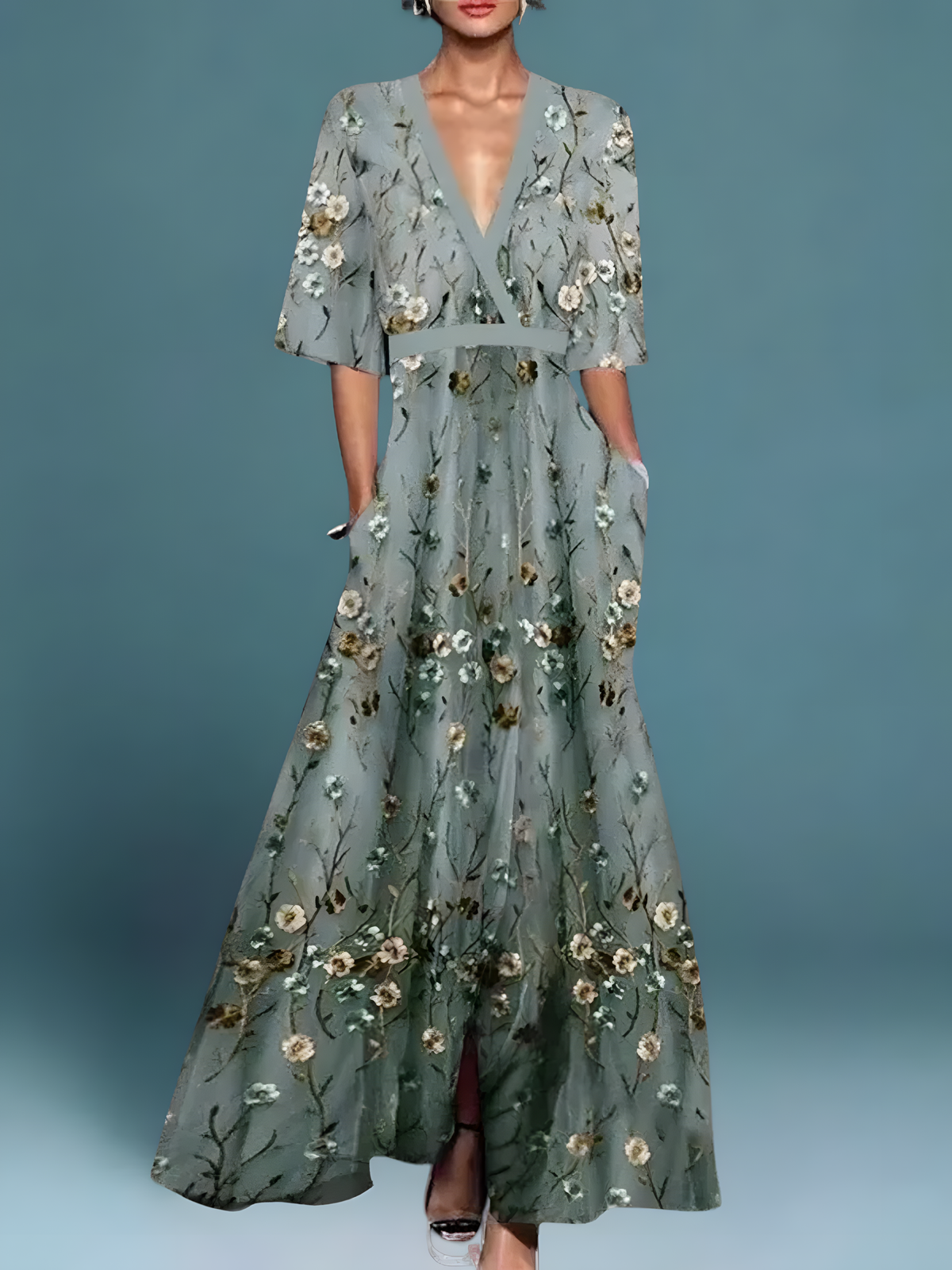 LAURE | ELEGANT FLORAL DRESS