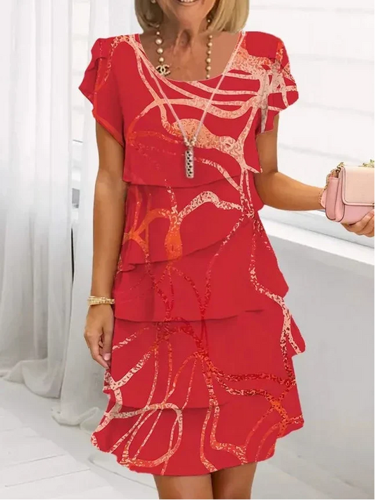 DANIELLE | ELEGANT COMFORT RUFFLE DRESS