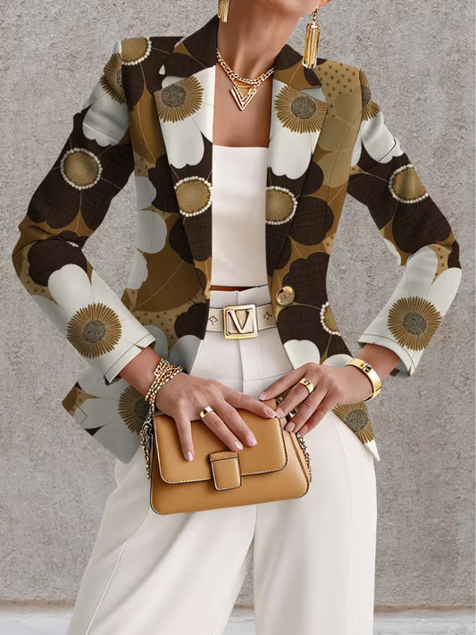 CLOTHILDE | BLAZER MIT GÄNSEBLÜMCHEN-PRINT