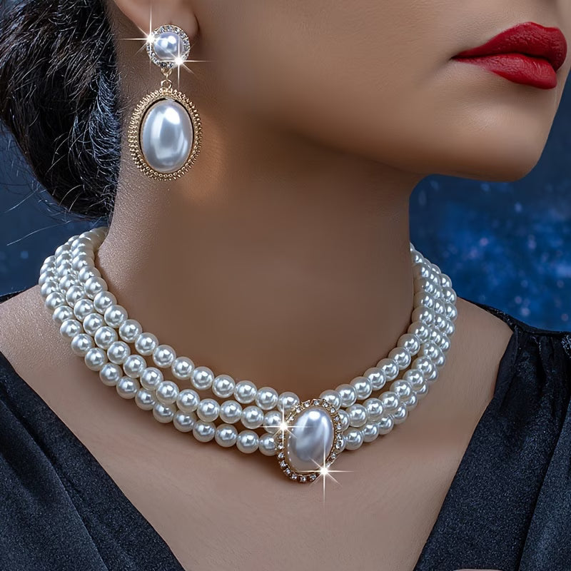 VICTORIA | KLASSISCHES PERLENKETTEN-SCHMUCKSET