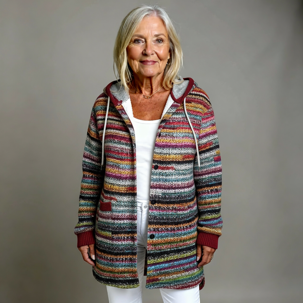 MARTINA | DAMEN-MESH-JACKE MIT KNOPFLEISTE