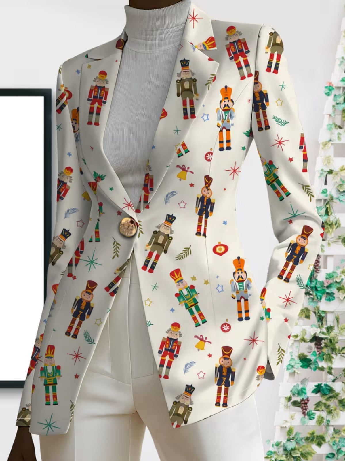 VIVENNE | BLAZER MIT NUSSKNACKER-PRINT